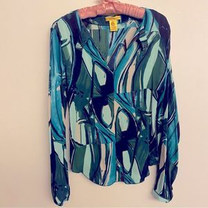 Catherine Maladrino Silk Long Sleeve Top